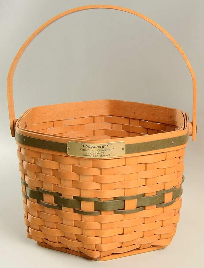 Baskets Green Snowflake Basket by Longaberger-1