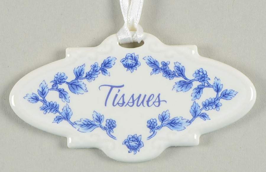 Baskets "Tissues" Provincial Cottage Basket Charm Tie-On by Longaberger-1