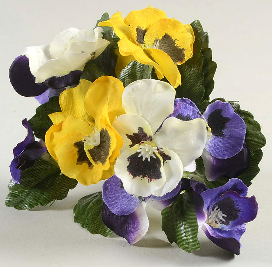 Baskets Pansy Silk Flowers for Miniature Basket by Longaberger-1