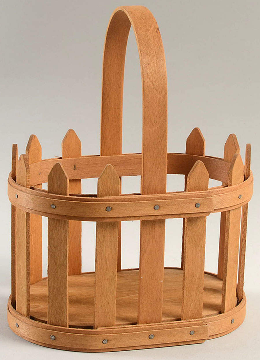 Baskets 2007 Easter Small Oval Picket Basket by Longaberger-1