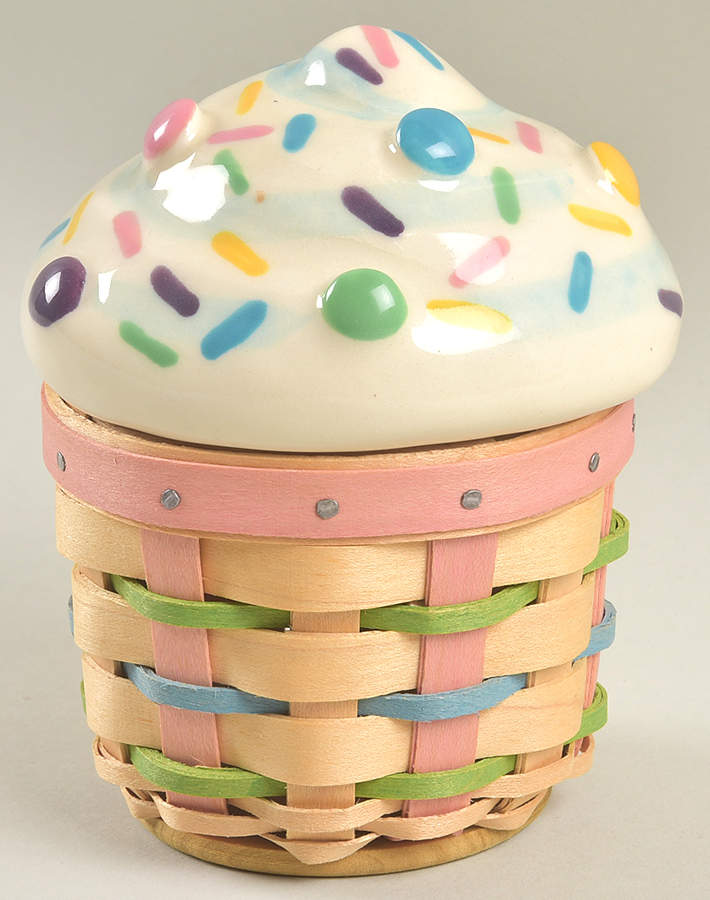 Baskets Little Cupcake Basket & Ceramic Lid by Longaberger-1