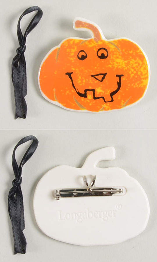 Baskets Large Happy Halloween Charm/Pin Tie-On for Basket by Longaberger-1