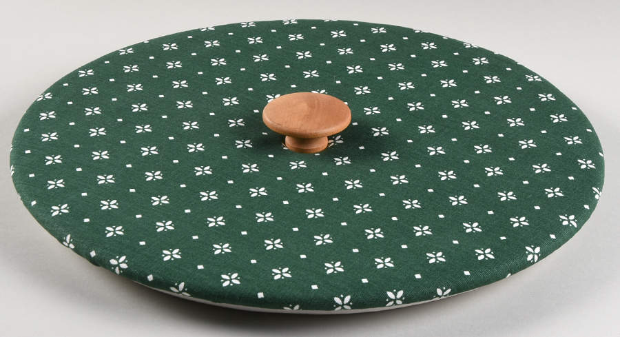 Baskets Fabric Covered Lid for Large Fruit/Apple/Sewing by Longaberger-1