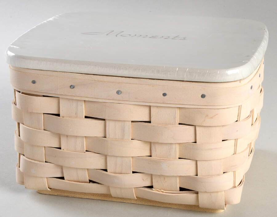 Baskets Card File Basket & Moments Lid with Protector by Longaberger-1