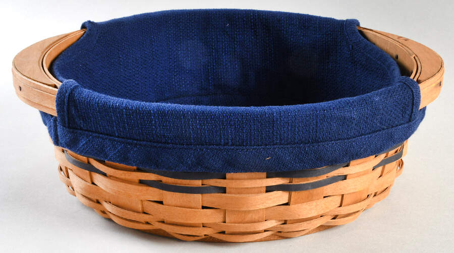 Baskets Round Serving Basket & Liner by Longaberger-1