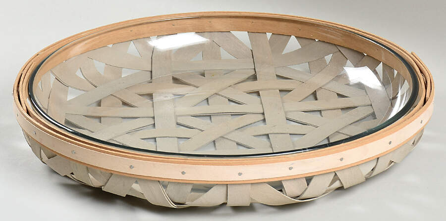 Baskets Low Trellis Bowl Basket with Glass Bowl by Longaberger-1
