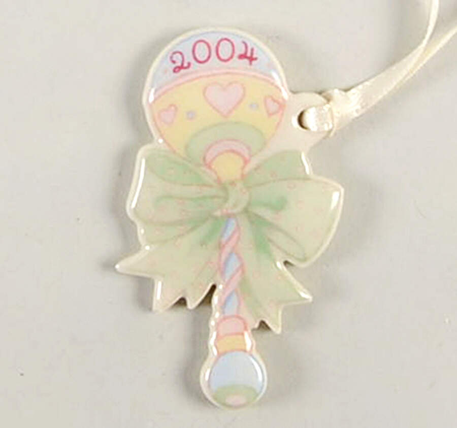 Baskets 2004 New Baby Basket Charm Tie-On by Longaberger-1