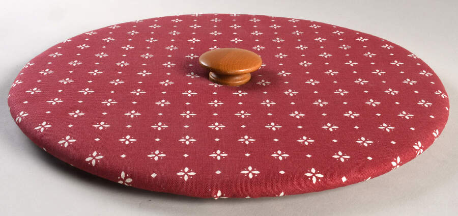 Baskets Fabric Covered Lid for Large Fruit/Apple/Sewing by Longaberger-1