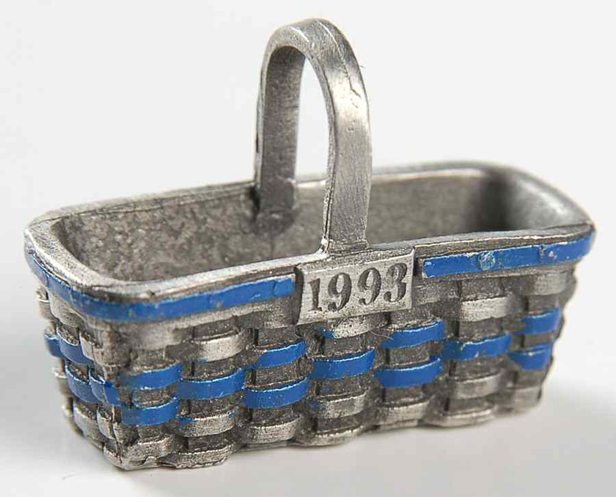 Baskets 1993 Basket Shape Charm Tie-On by Longaberger-1