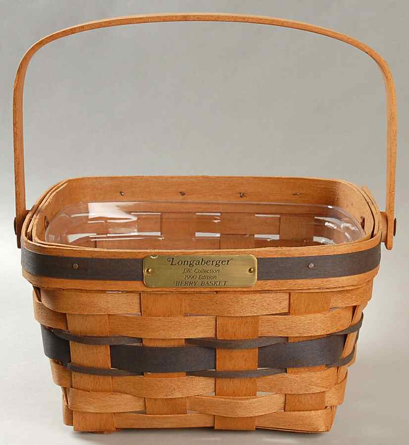 Baskets JW Collection Berry Basket 1990,Protector&Box by Longaberger-1