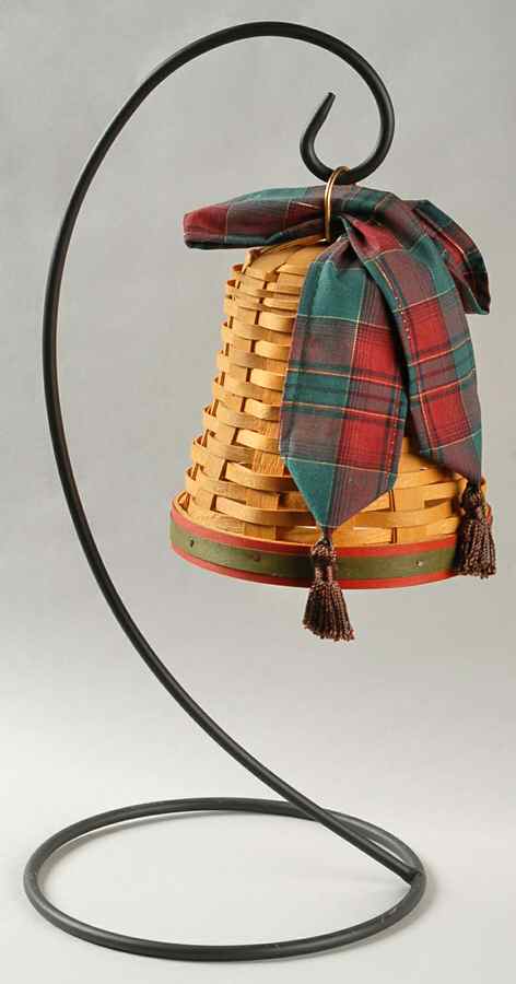 Baskets Noel Bell Basket with Tassle & Metal Stand by Longaberger-1