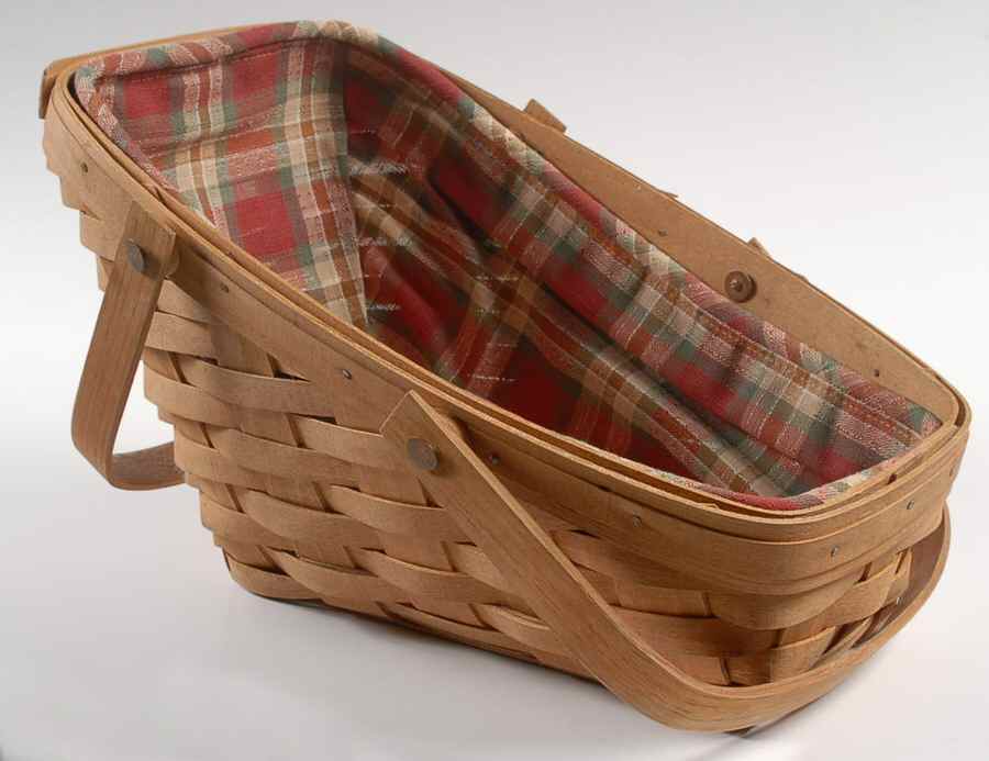 Baskets Medium Vegetable Basket W/Liner&Protector by Longaberger-1