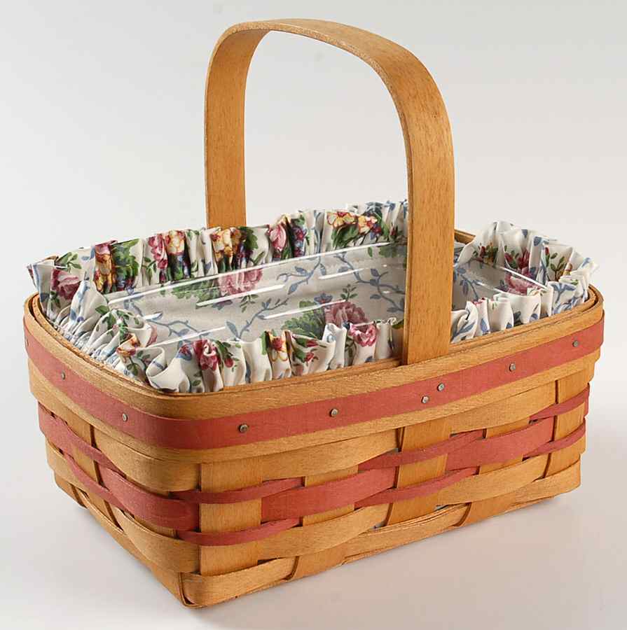 Baskets 1994 Mother's Day Basket W/Liner & Protector by Longaberger-1