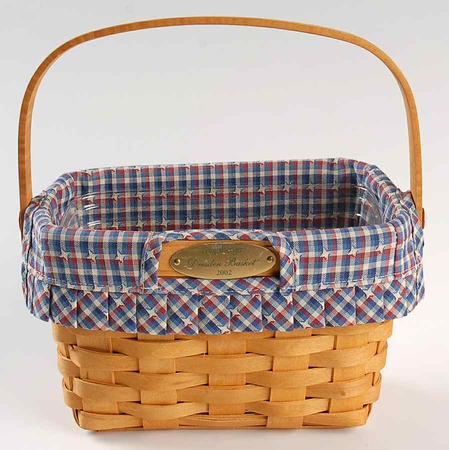 Baskets 2002 Dresden Tour(B) Basket W/Liner & Protector by Longaberger-1