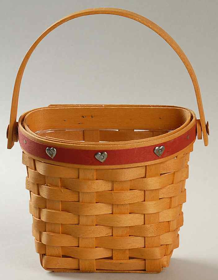 Baskets Red Love Notes Basket & Protector by Longaberger-1
