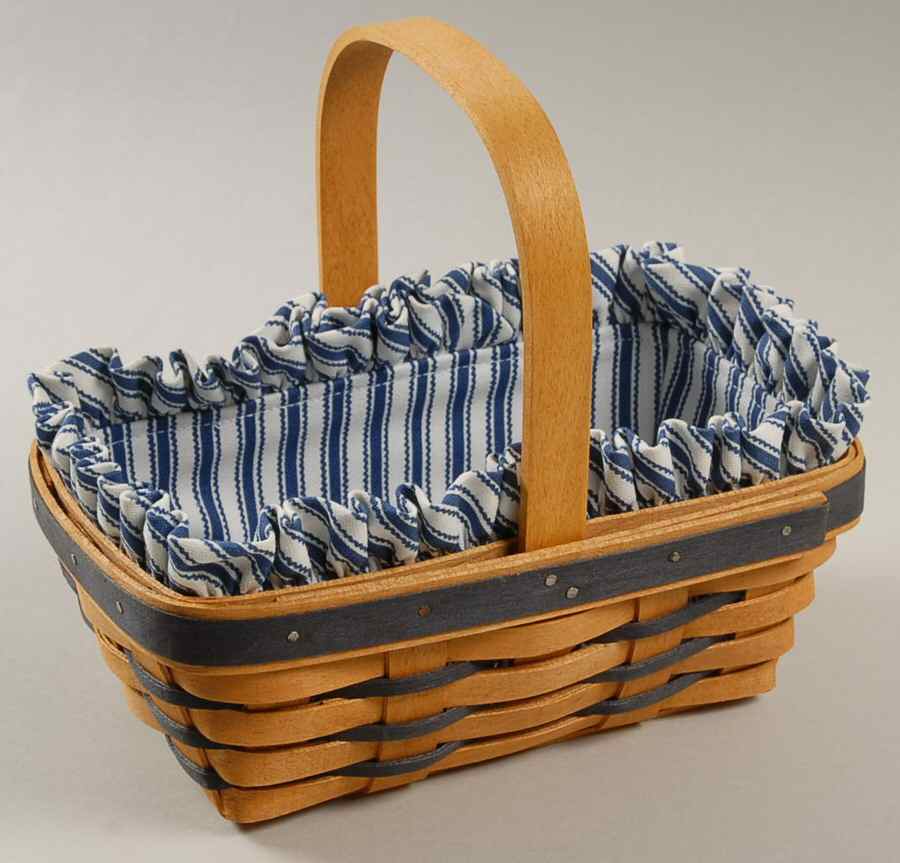 Baskets Blue Sweet Treats Basket W/Liner & Protector by Longaberger-1