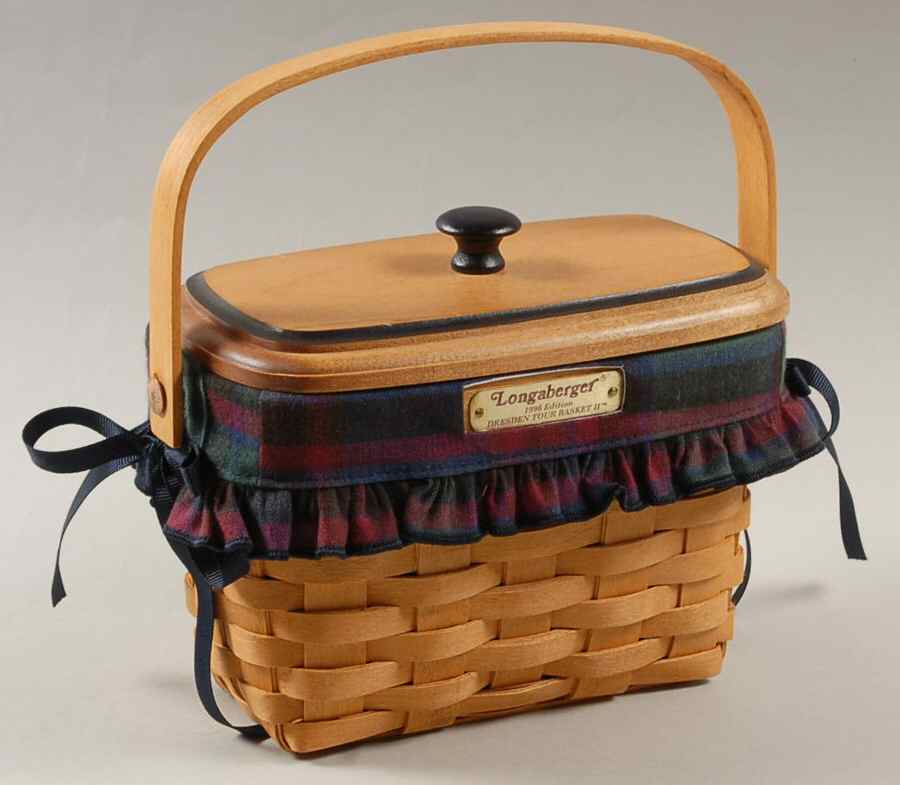 Baskets Dresden Tour(B) II Basket W/Lid, Liner & Protector by Longaberger-1