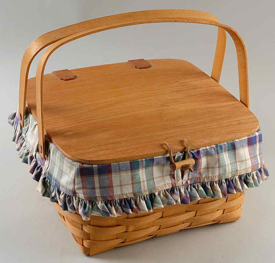Baskets Small Picnic Basket & Liner by Longaberger-1