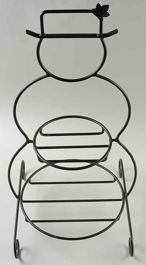 Baskets Small Metal Snowman Basket Stand by Longaberger-1