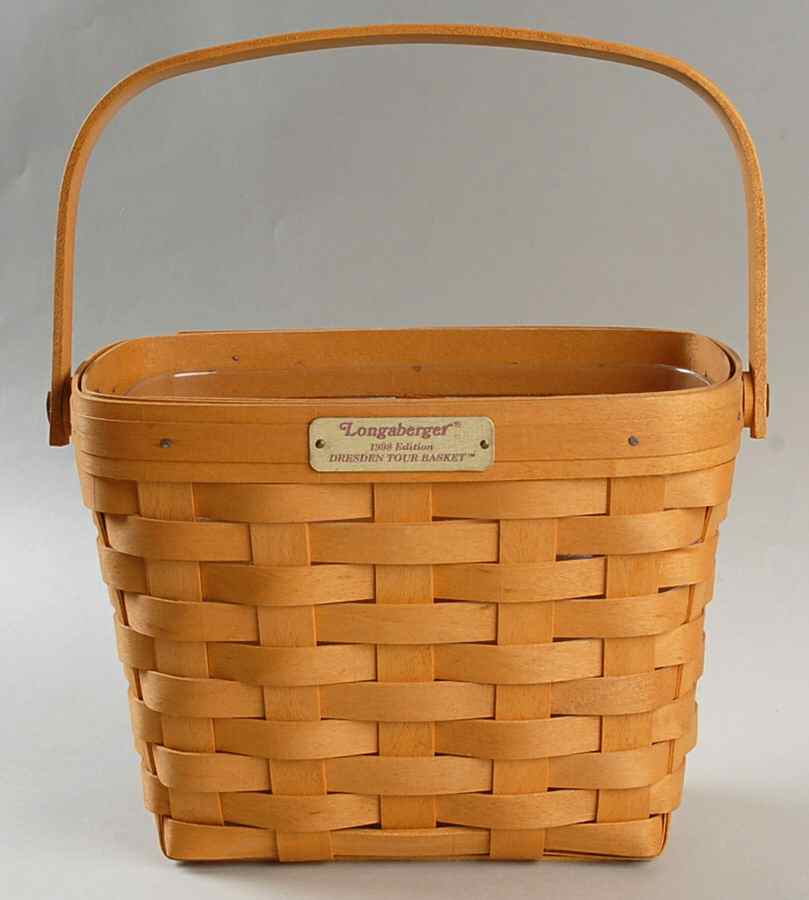 Baskets 1998 Dresden Tour(A) Basket with Protector by Longaberger-1