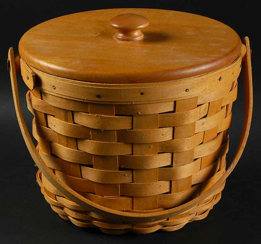 Baskets Medium Fruit Basket with Lid & Protector by Longaberger-1