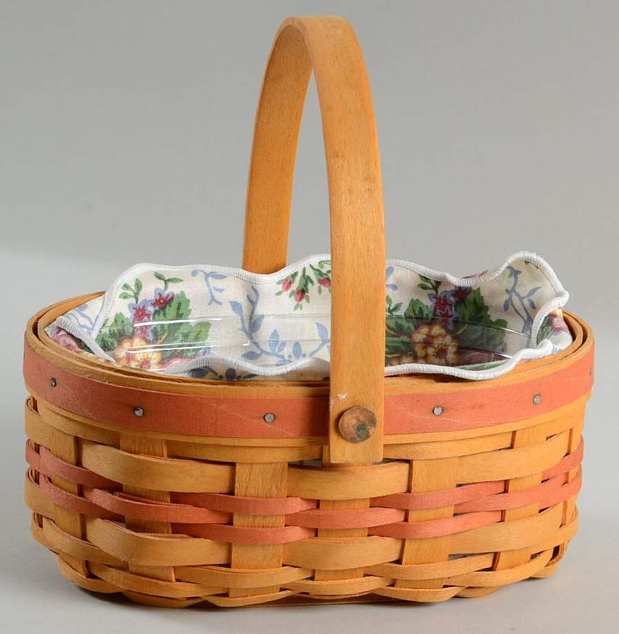 Baskets Tea for Two Basket W/Liner & Protector by Longaberger-1