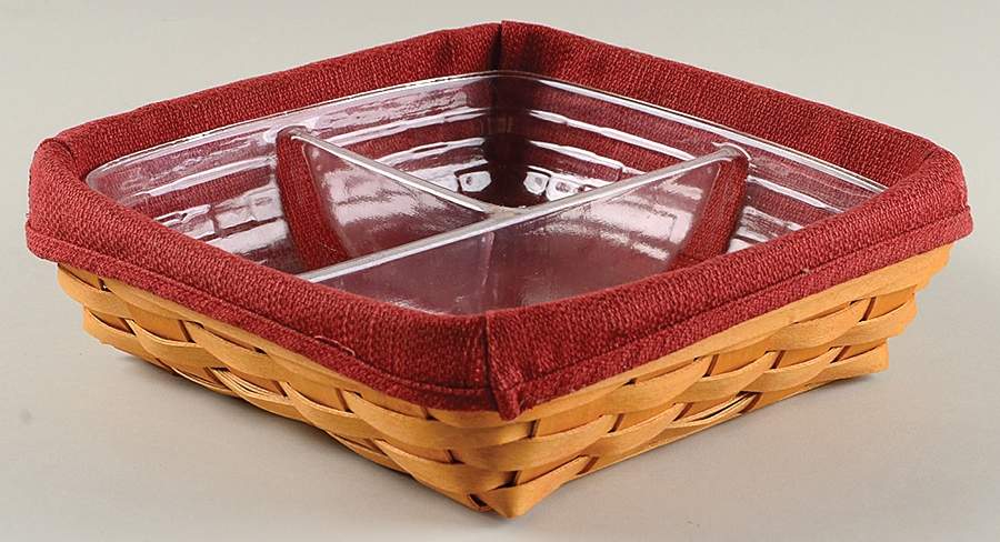 Baskets 8 x 8 Basket & Liner with Divided Protector by Longaberger-1