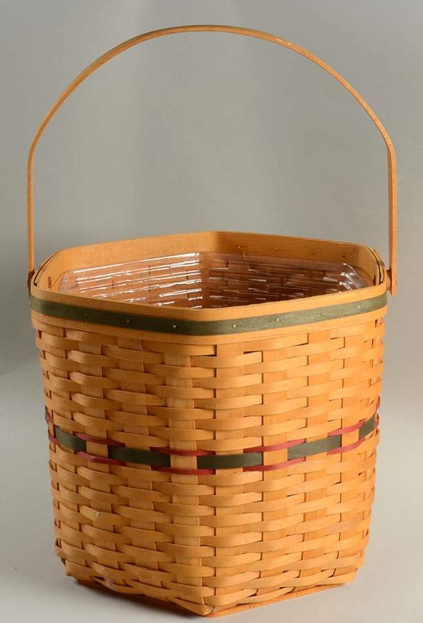 Baskets Green Snowflake Basket by Longaberger-1