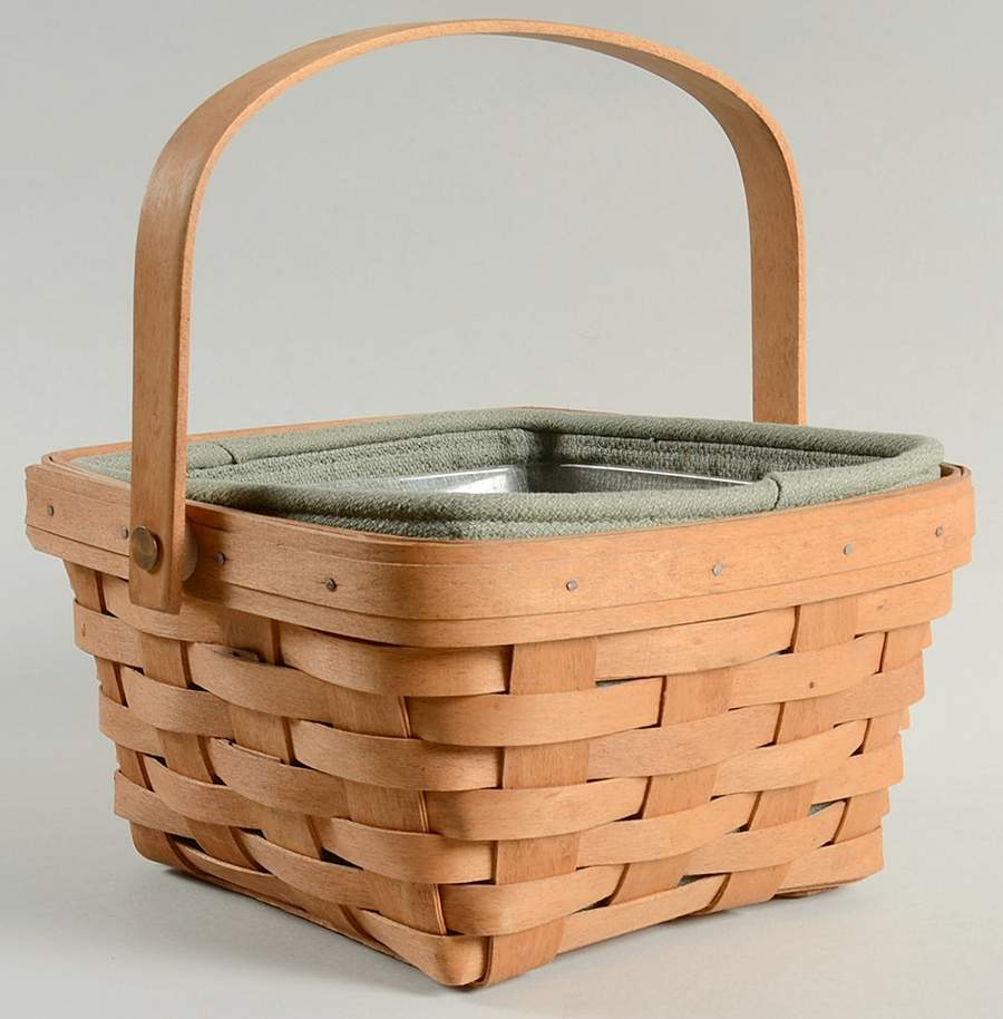 Baskets Large Swing Handle Berry Basket&Liner w/Protector by Longaberger-1