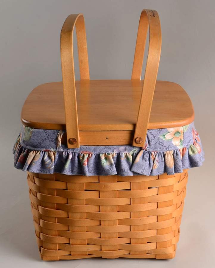 Baskets Grandma Bonnie's Two-Pie Basket&Lid w/Liner&Protec by Longaberger-1