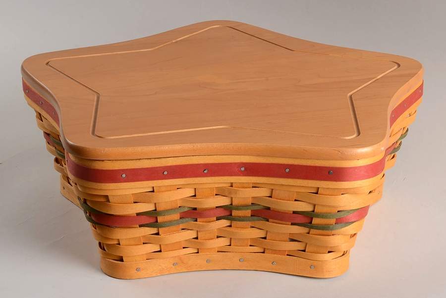 Baskets (5 Pc) Red Holiday Hostess Shining Star Basket Set by Longaberger-1