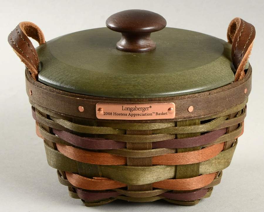 Baskets 2008 Hostess Appreciation Basket & Lid (4" American Work) by Longaberger-1