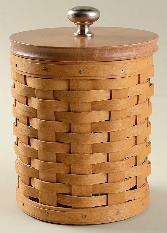 Baskets Small Canister Basket W/Lid & Protector by Longaberger-1