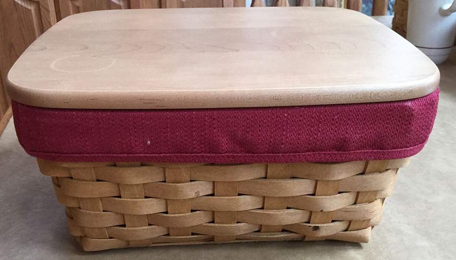 Baskets Small Storage Solutions Basket&Lid w/Liner&Protect by Longaberger-1