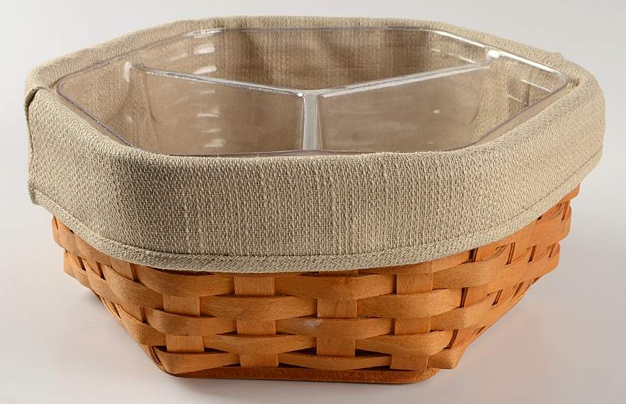 Baskets 10" Generations Basket&Liner w/Divided Protector by Longaberger-1