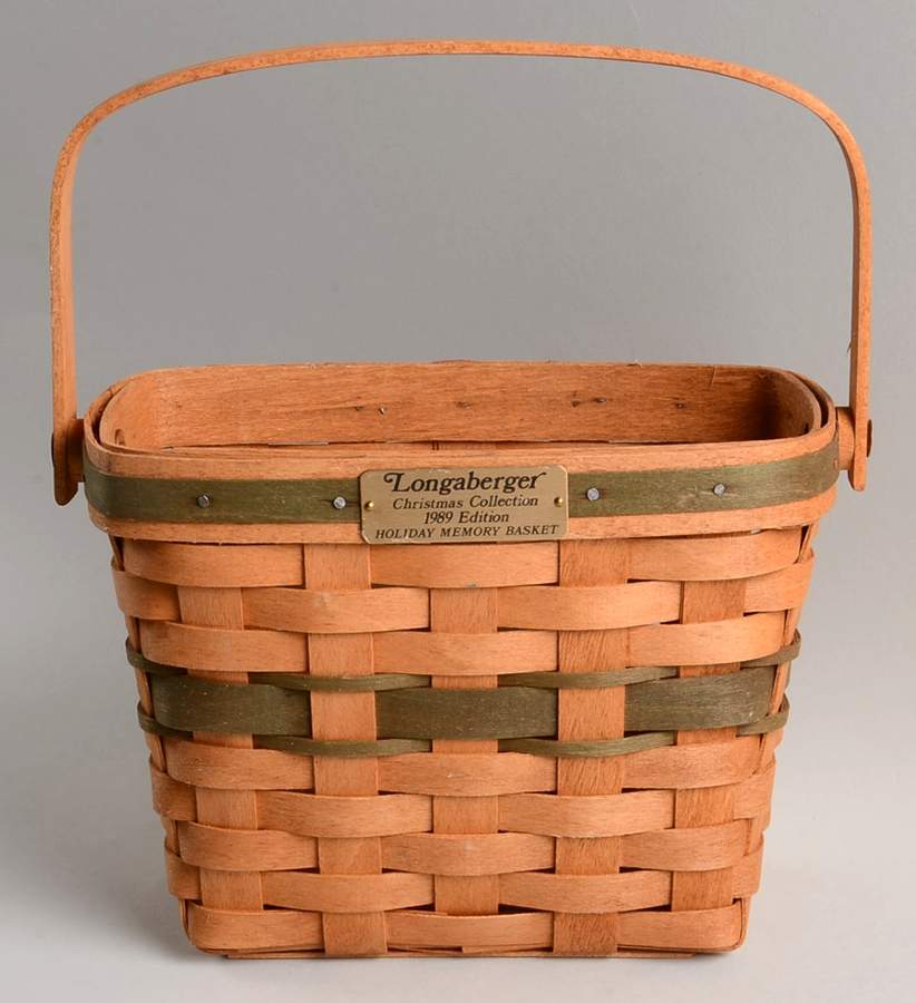 Baskets Holiday Memory Green Accent Basket by Longaberger-1