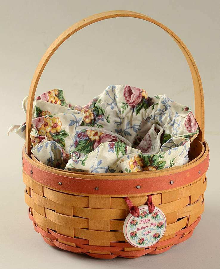 Baskets Rings N Things Basket & Pouch with Charm by Longaberger-1