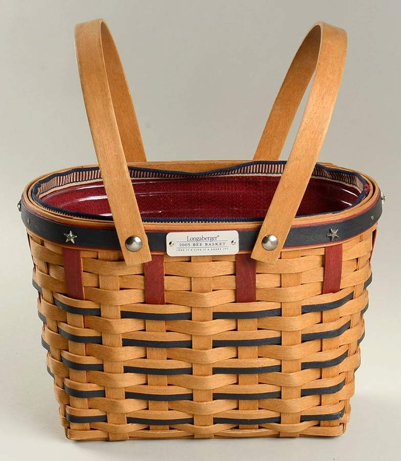 Baskets 2003 Bee Basket & Liner with Protector by Longaberger-1