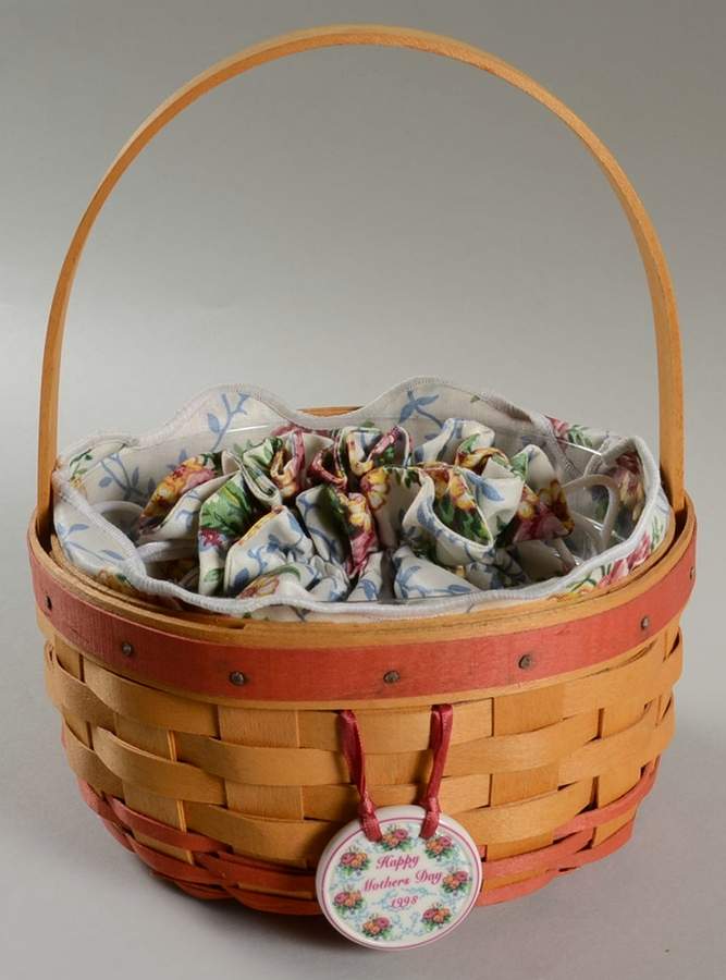 Baskets RingsNThings Basket w/Liner,Pouch,Protectors&Charm by Longaberger-1