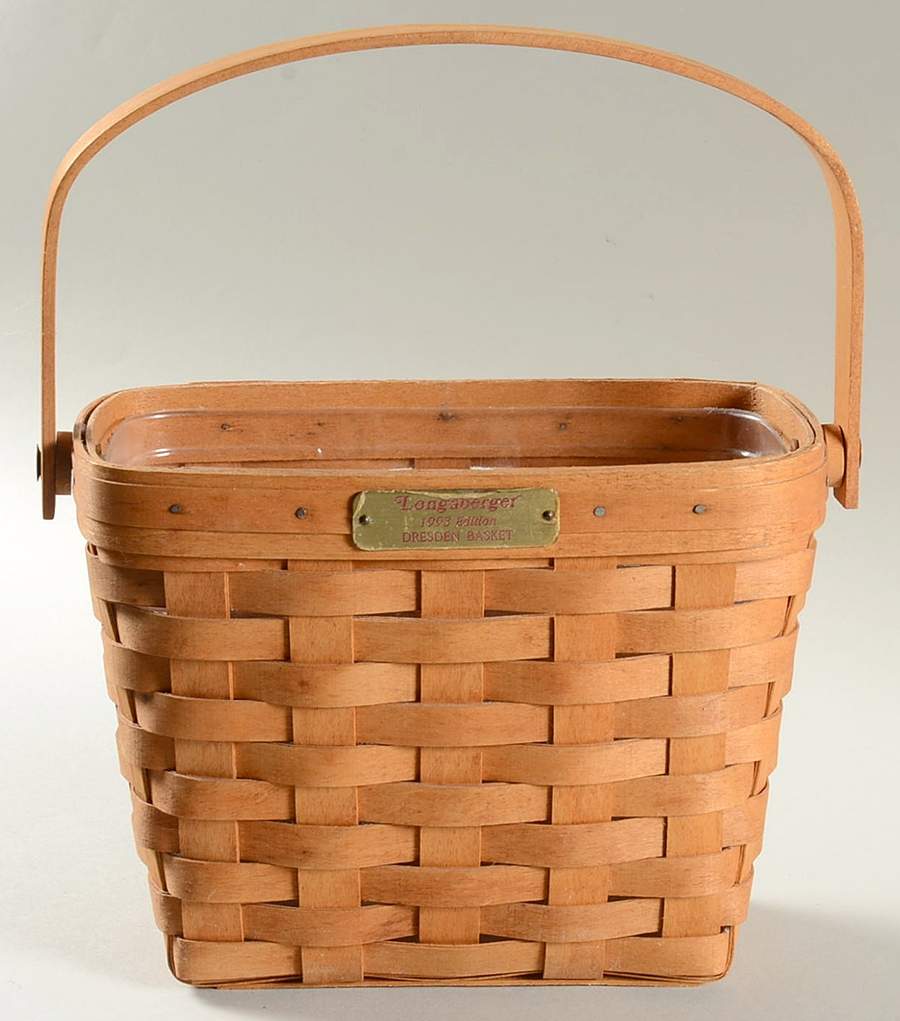 Baskets 1993 Dresden Tour(A) Basket W/Protector by Longaberger-1
