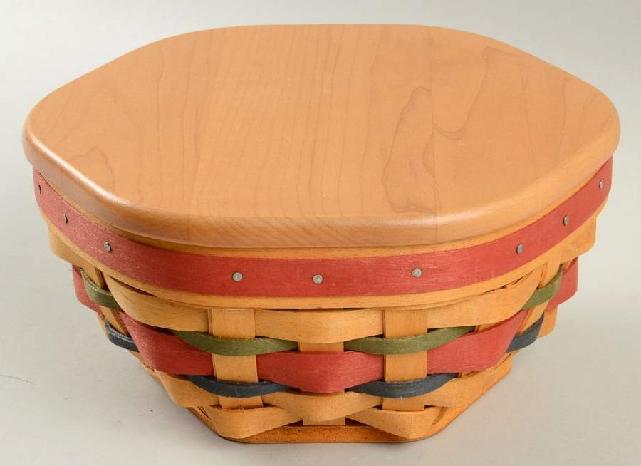 Baskets 2001 Branch Sponsoring Basket&Lid w/Protector by Longaberger-1