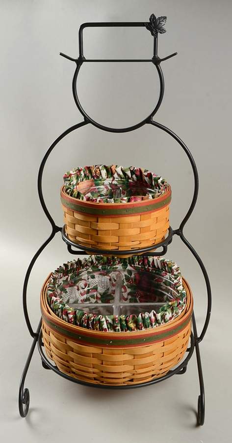 Baskets Frosty & Frosty Jr Basket Set & Snowman Stand by Longaberger-1