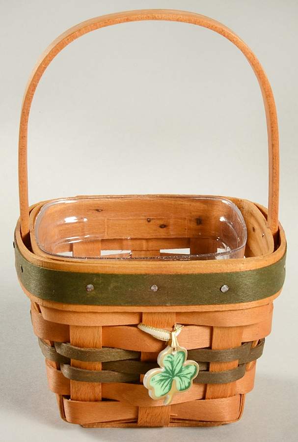 Baskets Lots of Luck Basket & Protector w/Charm by Longaberger-1
