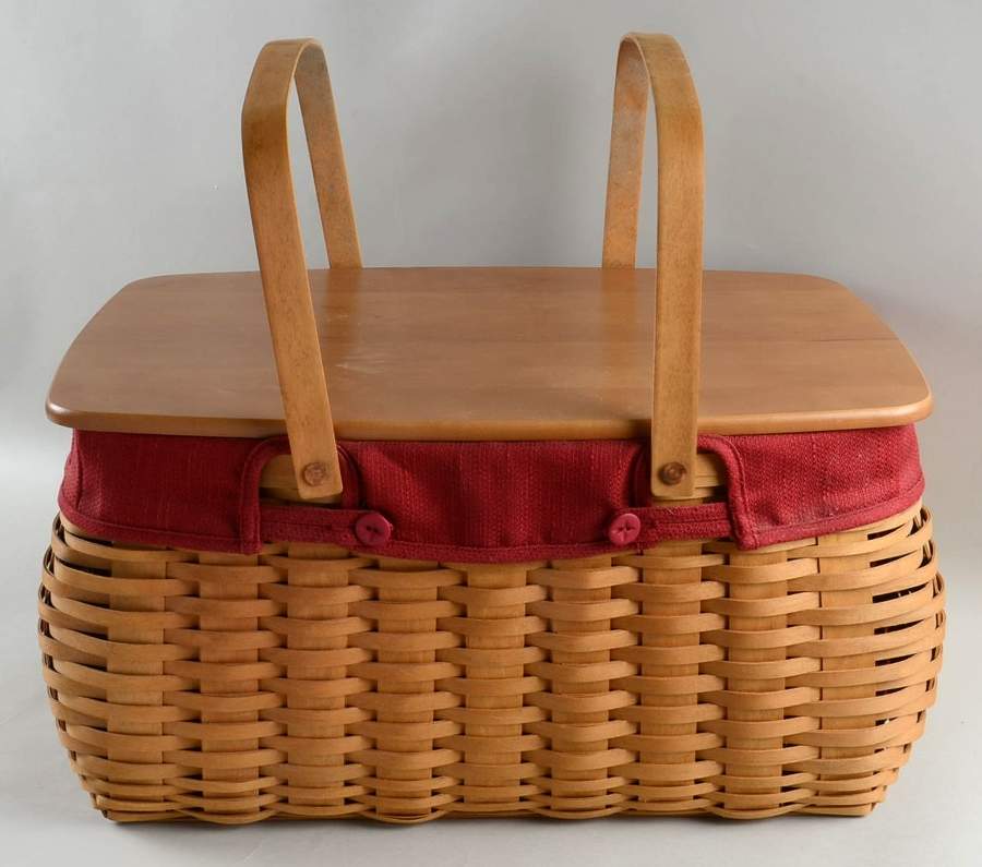 Baskets Craft Keeper Basket&Lid w/Liner&Protector(3pc) by Longaberger-1