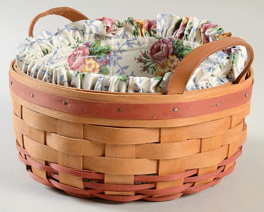 Baskets Basket of Love Basket W/ Liner & Protector by Longaberger-1