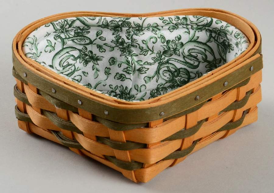 Baskets Green Little Love Basket & Liner by Longaberger-1