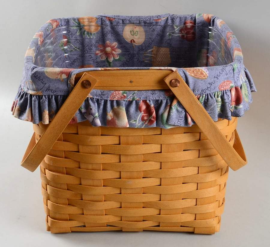 Baskets Grandma Bonnie's Two-Pie Basket&Liner w/Protector by Longaberger-1