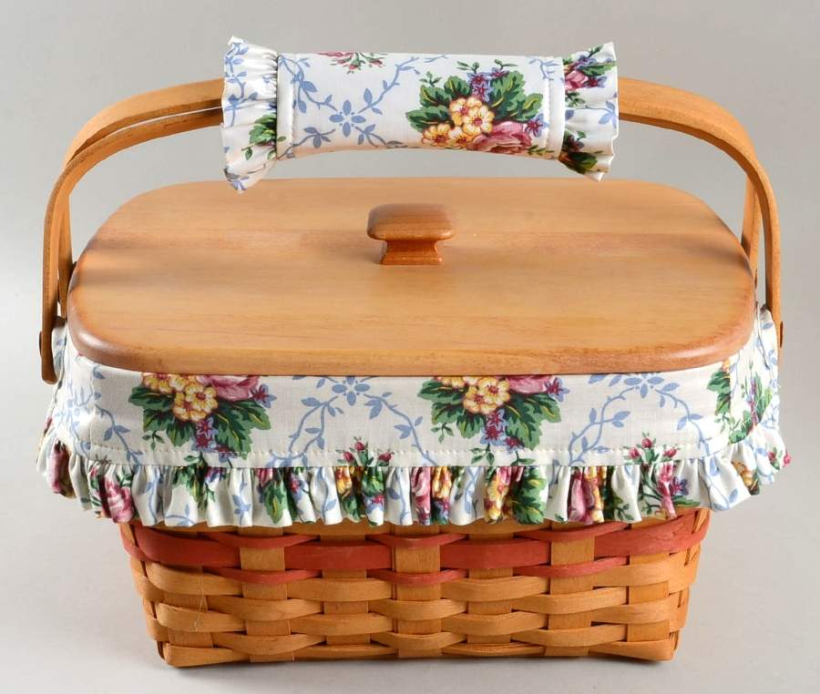 Baskets Timeless Memory&Lid w/Liner,Protector Set&Grip by Longaberger-1