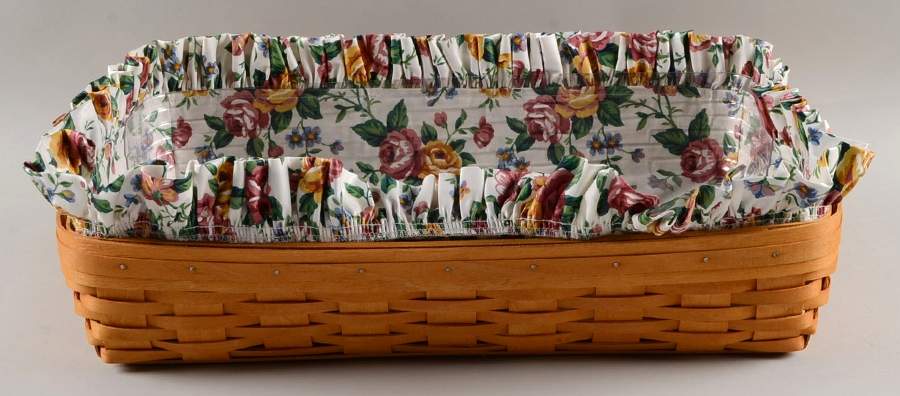 Baskets Serving Tray Basket & Liner with Protector by Longaberger-1