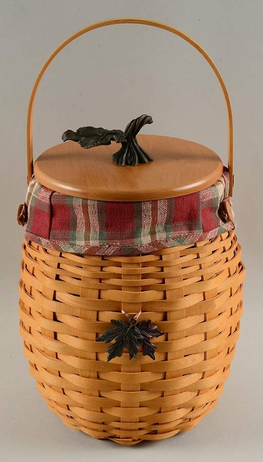Baskets October Fields Basket&Lid w/Liner,Protector&Charm by Longaberger-1